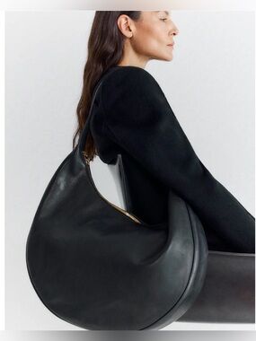 LIFFNER 
Moon Leather Hobo Bag - Black